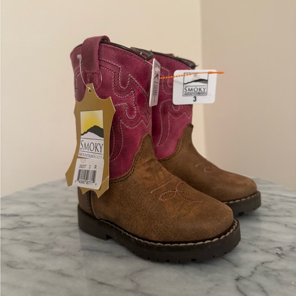 Smoky Mountain Boots Other - Smoky Mountain Toddler Girls Autry Western Square Toe Boots Size 3 NWT